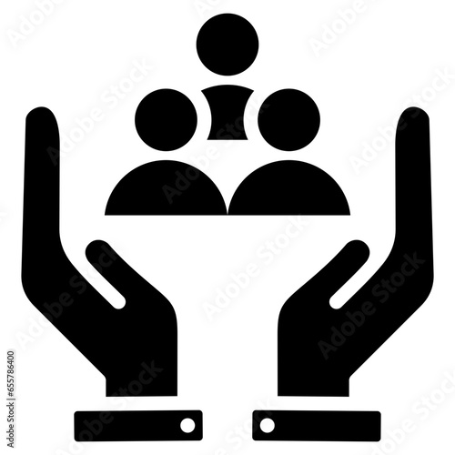 Team Building Glyph Icon