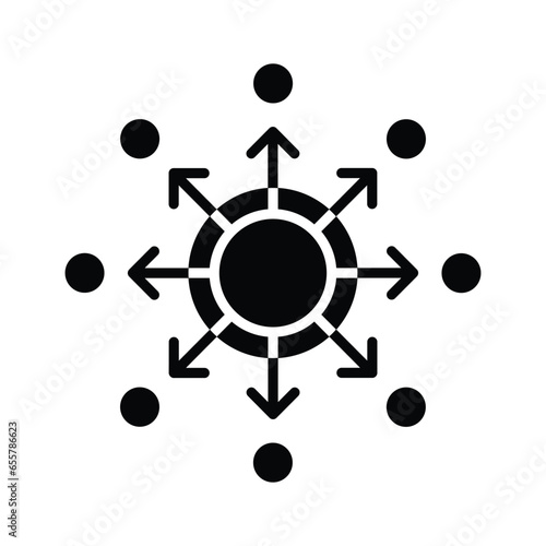 Visually perfect vector of decentralized system, isolated on white background