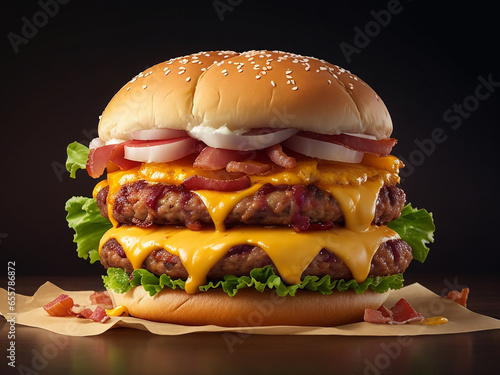 A Fantastic Cheeseburger. Generative Ai