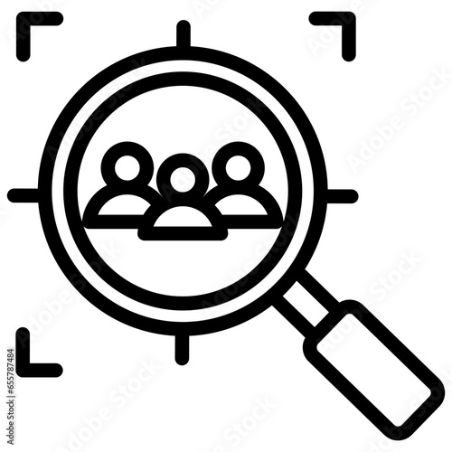 Target Audience Outline Icon