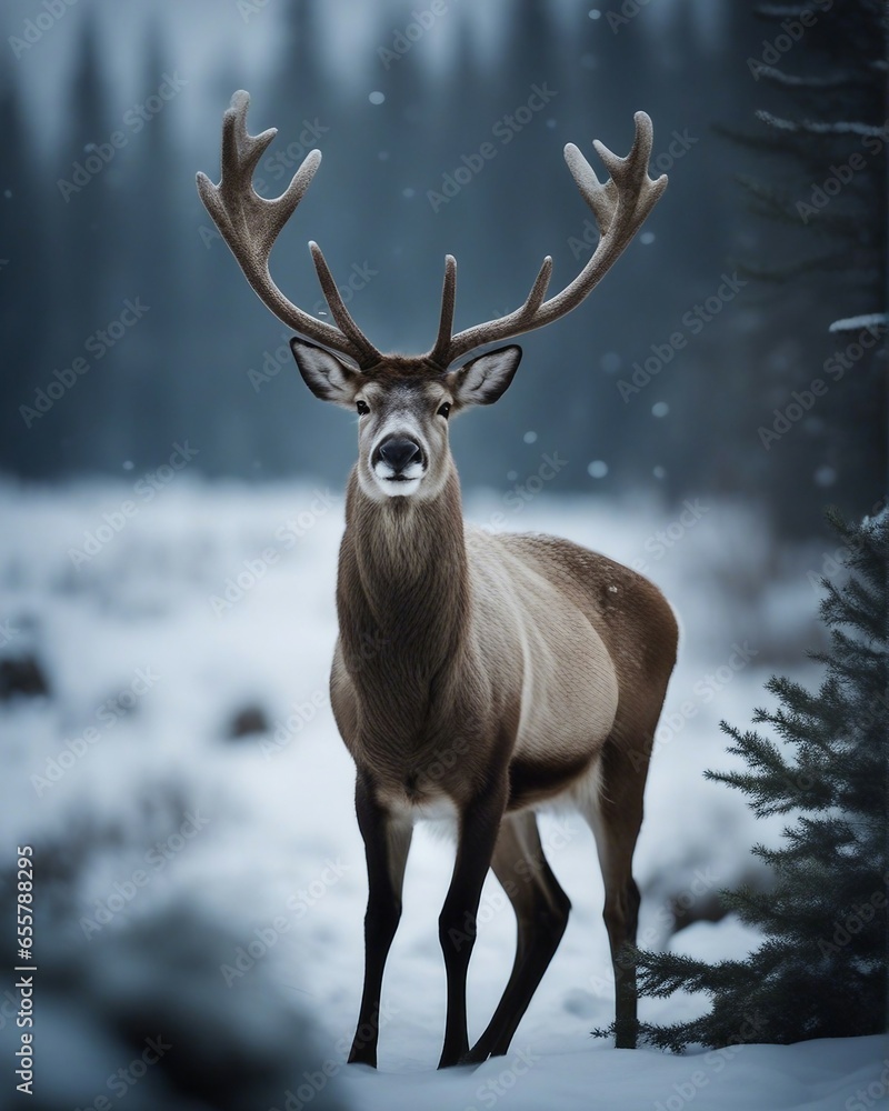 Deer in the winter Deer in the winter