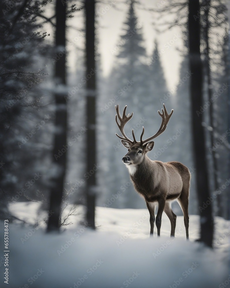 Deer in the winter Deer in the winter