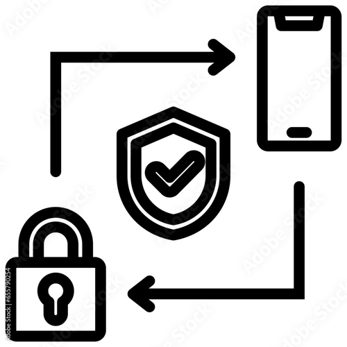 Two Factor Authentication Outline Icon