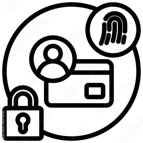 Strong Customer Authentication Outline Icon