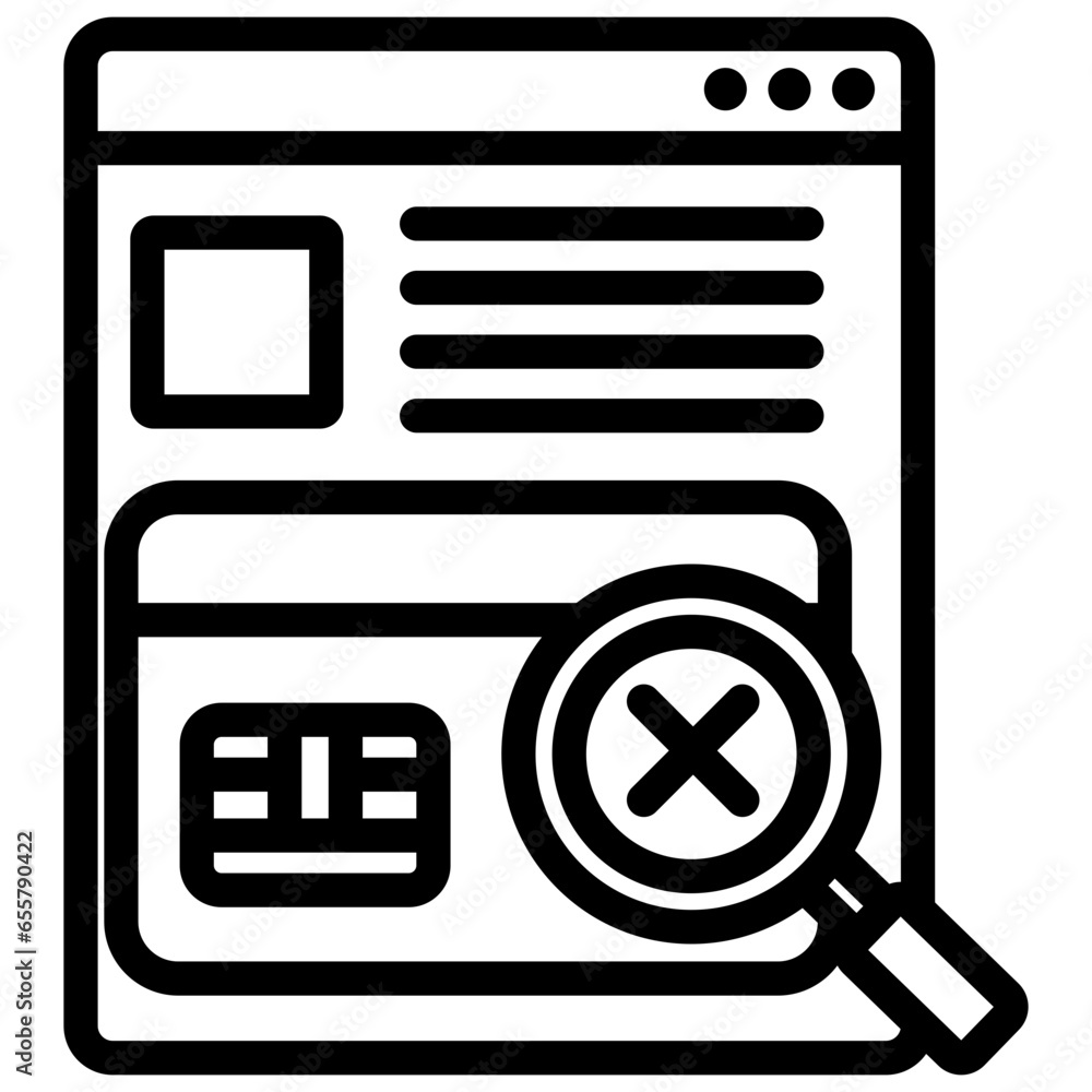 Payment Fraud Reporting Outline Icon Payment Fraud Reporting Outline Icon