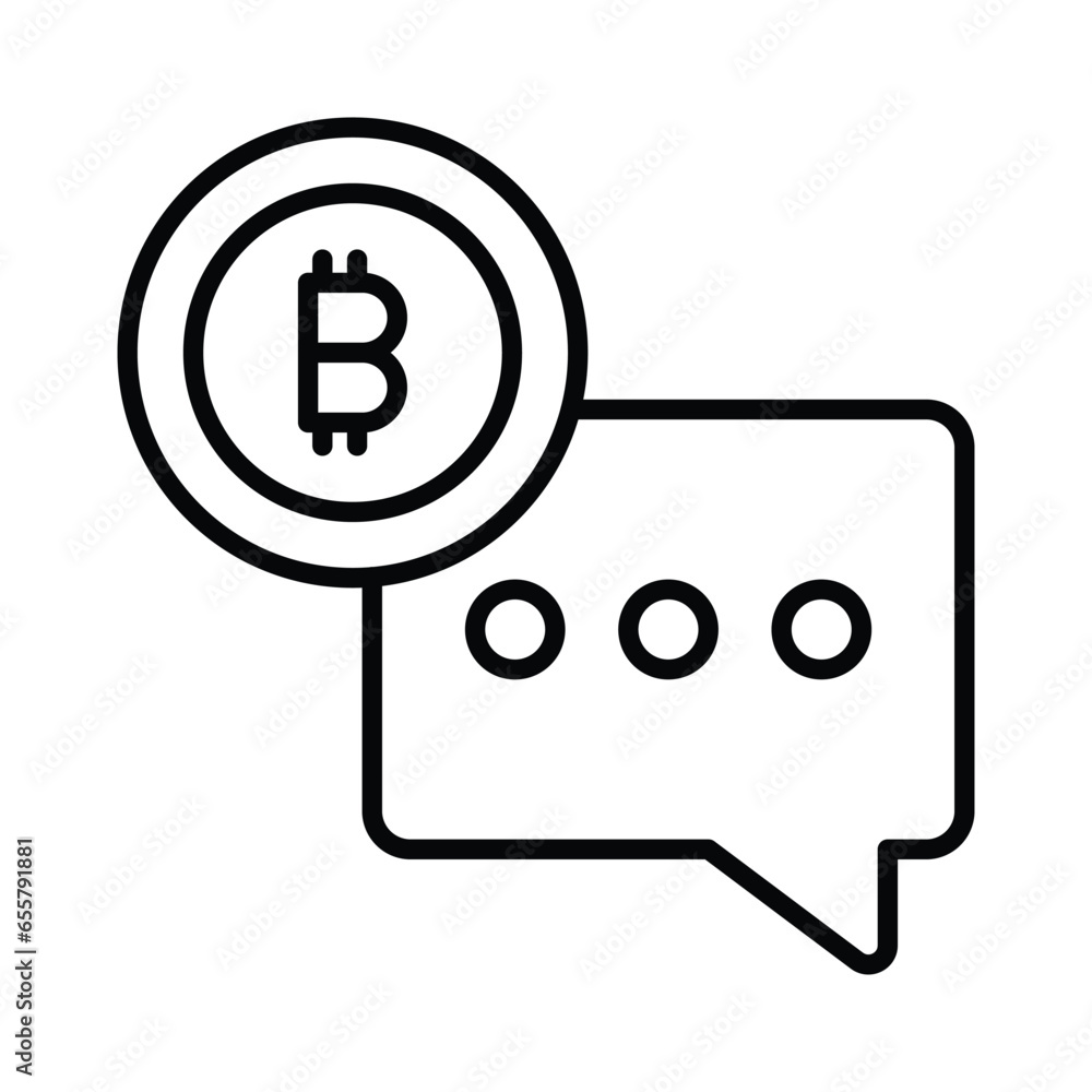 Ready to use vector design of bitcoin chat in trendy style Ready to use vector design of bitcoin chat in trendy style