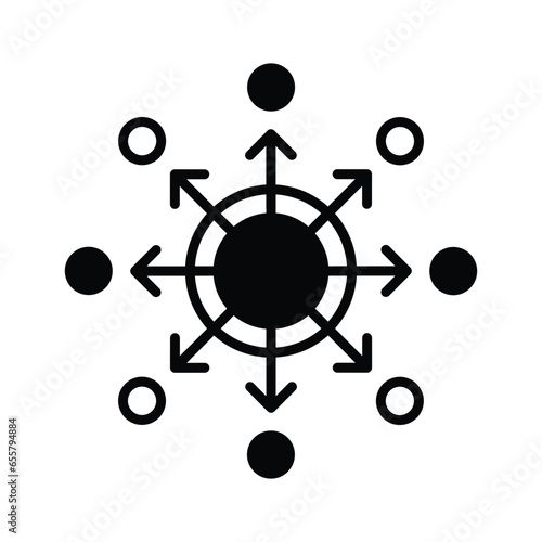 Visually perfect vector of decentralized system, isolated on white background