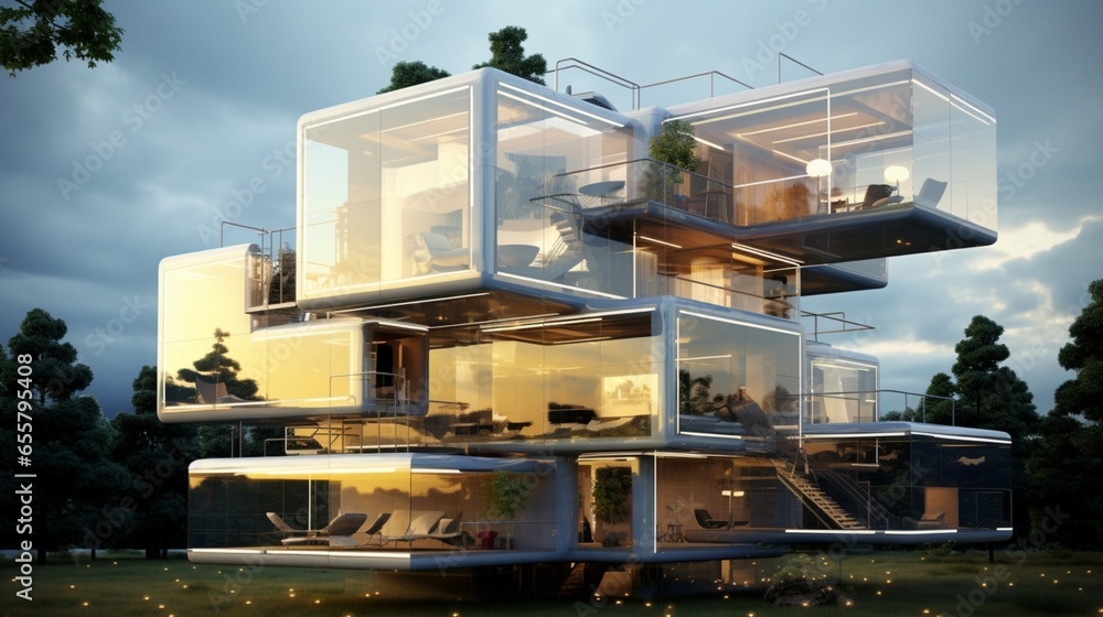 Future-Forward: A Glass-Enveloped House or Structure Redefining Architectural Form