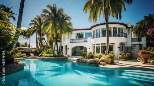 Tropical Opulence in Miami: Luxury Mansion Villa with Garden and Pool for the Ultimate Florida Vacation Vibes