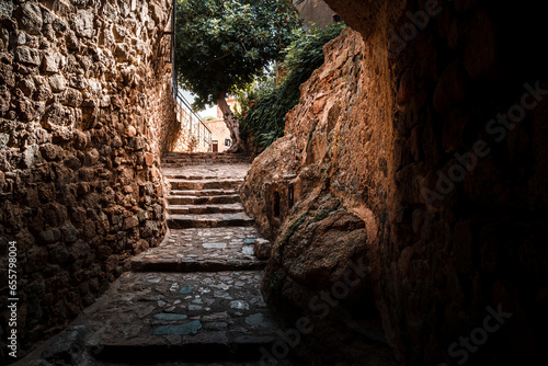 Ancient stone houses in Tossa de Mar