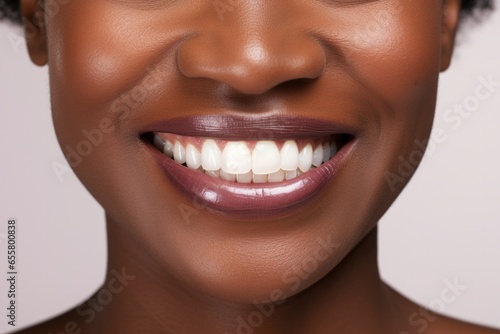pretty african american woman happy and surprised expression