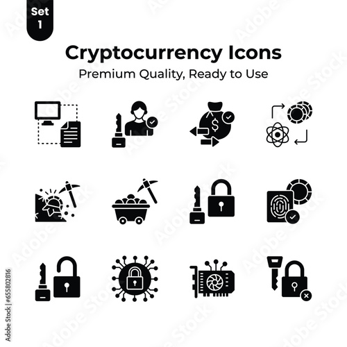 Take a look at this beautiful and amazing cryptocurrency vectors set, ready for premium download