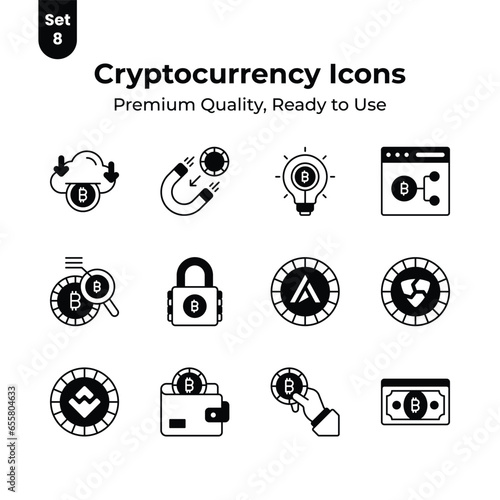 Get this beautifully designed cryptocurrency vectors set, ready for premium download
