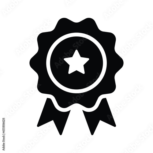 Flat vector of star badge, modern icon of quality badge in editable style