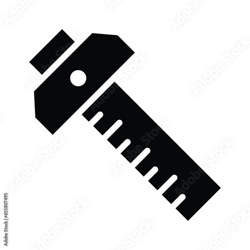 Check this beautifully designed icon of t scale, measurement tool vector design