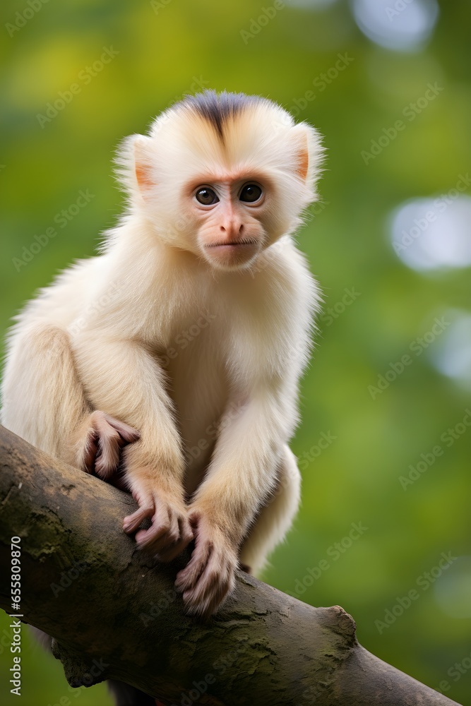 Portrait photo of funny squirrel monkey. Close up on the green natural background. Thailand, wildlife Portrait photo of funny squirrel monkey. Close up on the green natural background. Thailand, wildlife