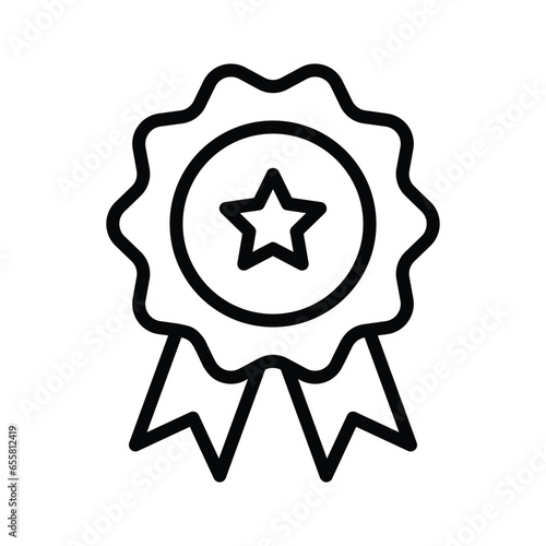 Flat vector of star badge, modern icon of quality badge in editable style