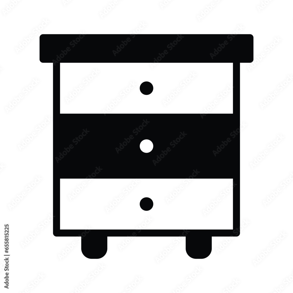 Office interior, well designed icon of side table in trendy style Office interior, well designed icon of side table in trendy style