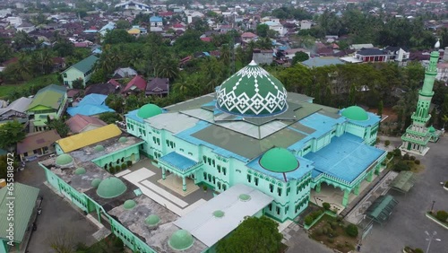 The Riyadhusshalihin grand mosque is located in the city of Barabai which is known as the city of Apam in Hulu sungai tengah district photo