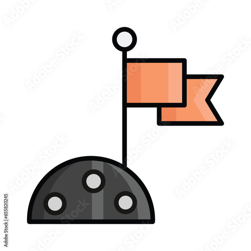 Mission vector icon isolated on white background, conquest