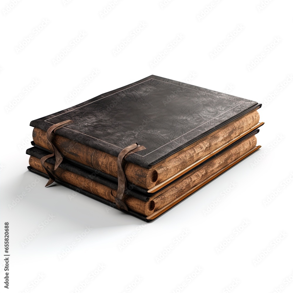 Fotografie An old cloth bound book, isolated