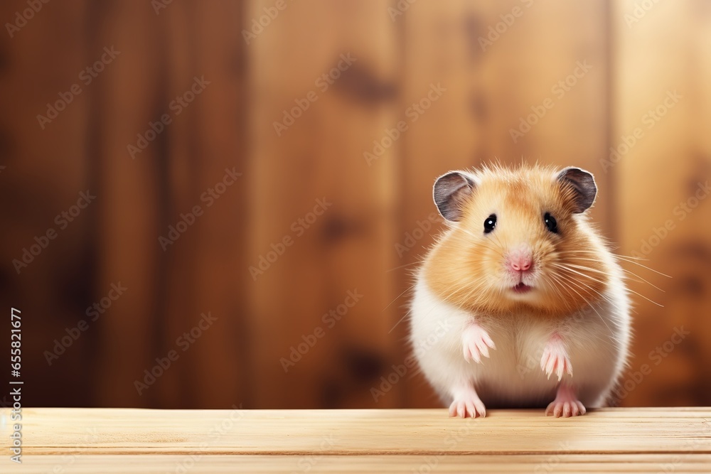 Obraz premium Hamster background with copy space