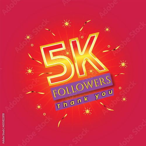 congratulation for your 5k online followers and public like