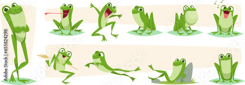Obraz na płótnie Cartoon frog