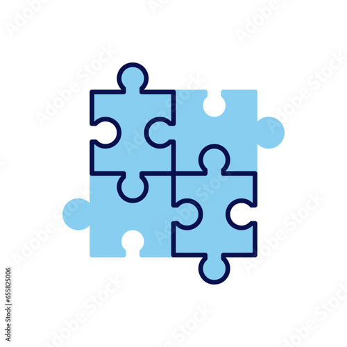 Puzzle related vector icon. Isolated on white background. Vector illustration
