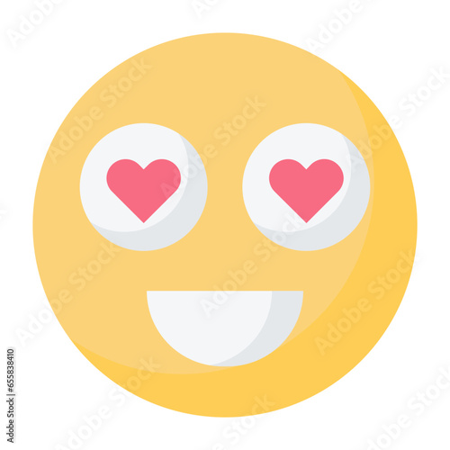Love Emoji Flat Icon