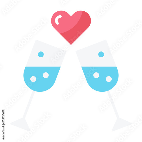 Romantic Date Flat Icon