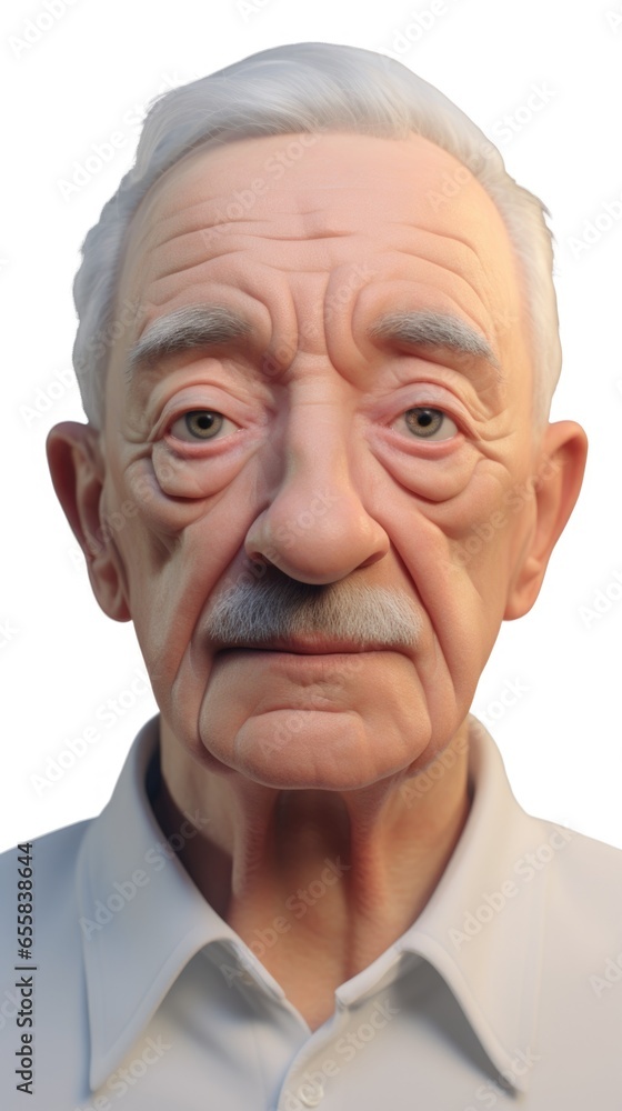 An older man with a mustache and moustache An older man with a mustache and moustache