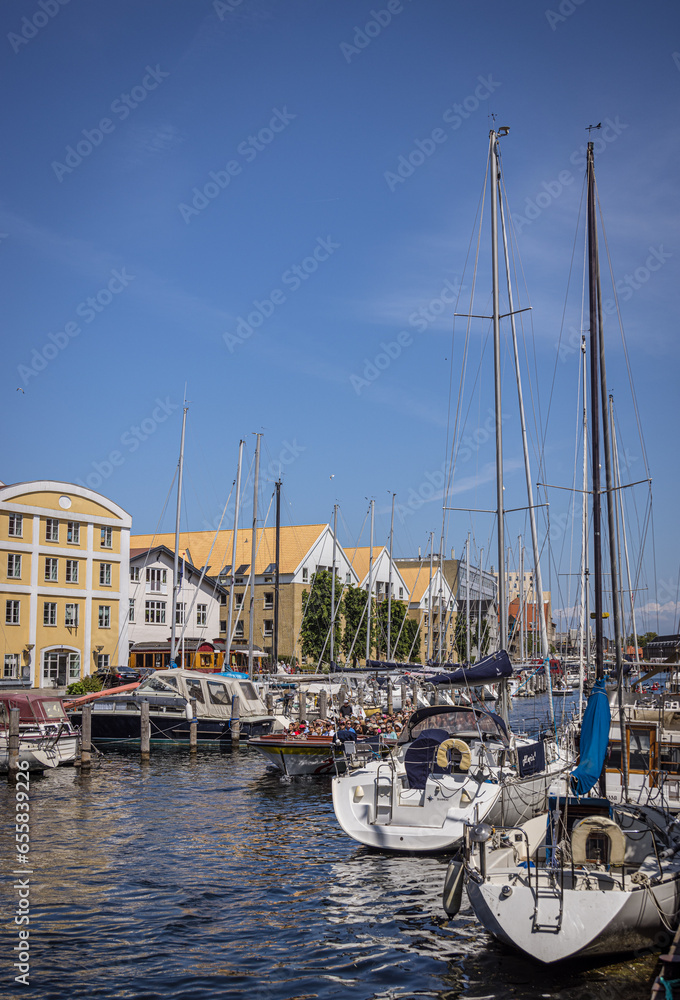 Boats along the canal, Copenhagen, Denmark