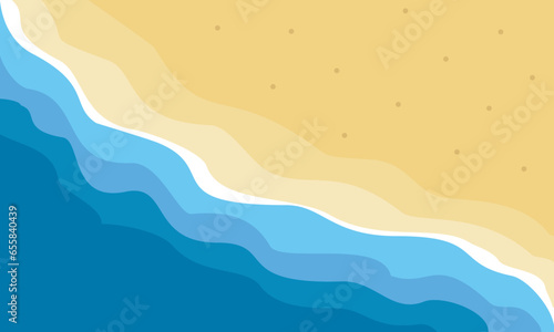 Beach top view illustration design vector