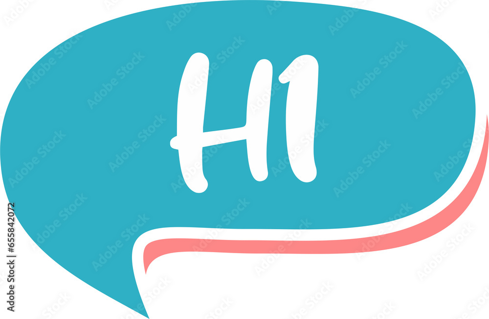 Obraz premium HI bubble talk vector icon