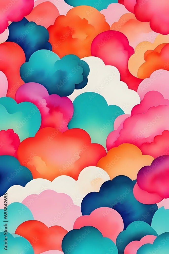 Obraz premium background Watercolor paint with colorful design made with Generative AI