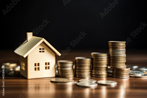 Houses with a lot of coin stack, Idea for property investment.