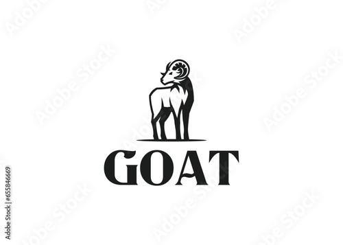 goat logo vector icon illustration