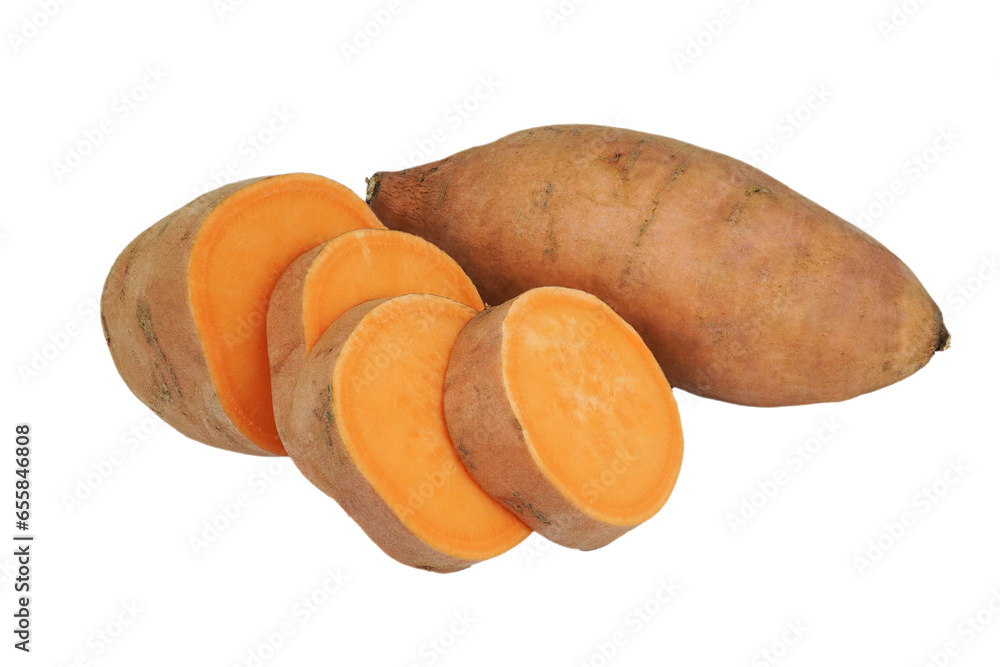 Sweet potatoes isolated on transparent background with png. Sweet potatoes isolated on transparent background with png.