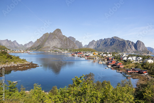 Gravdalsbukta - Reine is a settlement and fishing village in Moskenes municipality, Lofoten in Nordland. county,Norway,Europe 