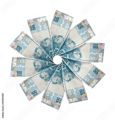 100 reais dinheiro brasileiro photo