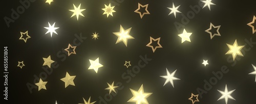 Wallpaper Mural Cosmic Christmas Showers: Dynamic 3D Illustration of Descending Celestial Showers for the Holidays Torontodigital.ca