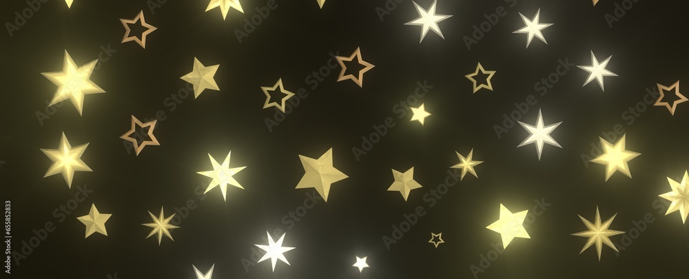 Cosmic Christmas Showers: Dynamic 3D Illustration of Descending Celestial Showers for the Holidays Cosmic Christmas Showers: Dynamic 3D Illustration of Descending Celestial Showers for the Holidays