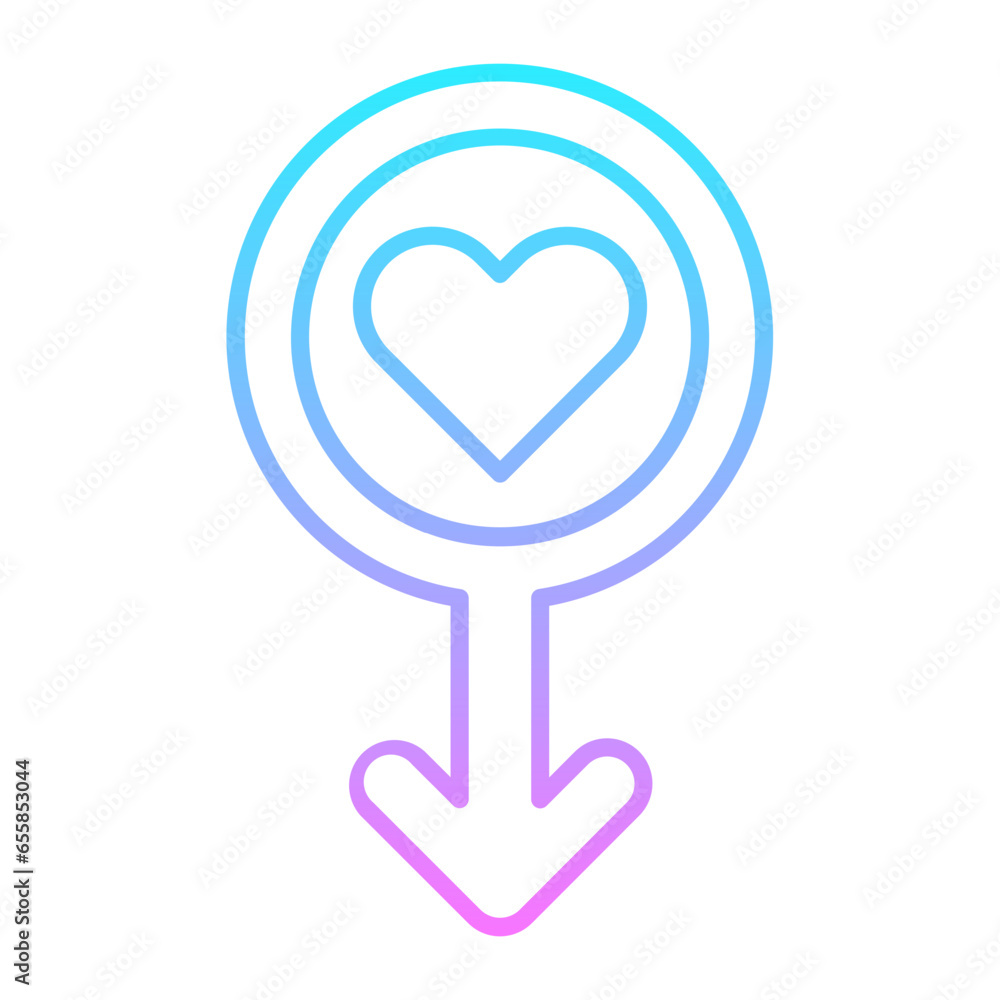 Boy Love Gradient Icon Boy Love Gradient Icon