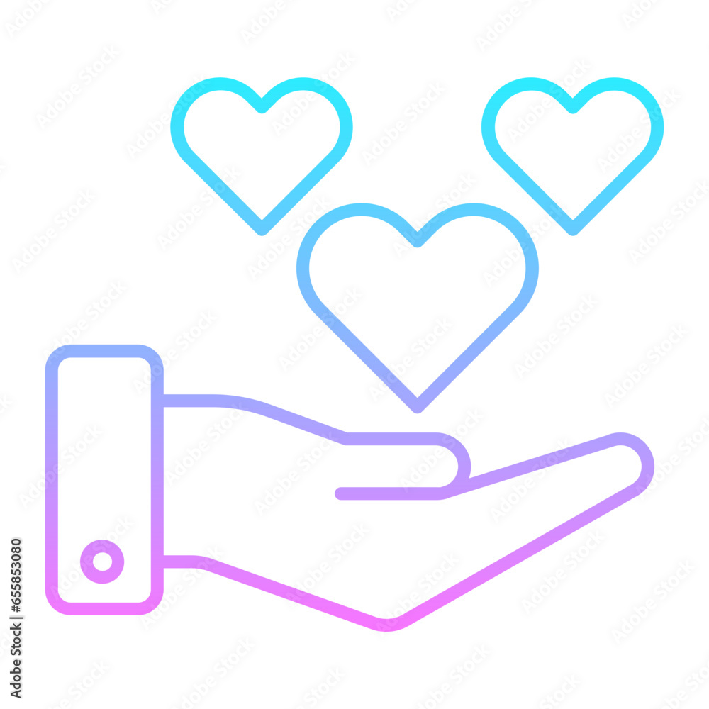 Love Care Gradient Icon Love Care Gradient Icon