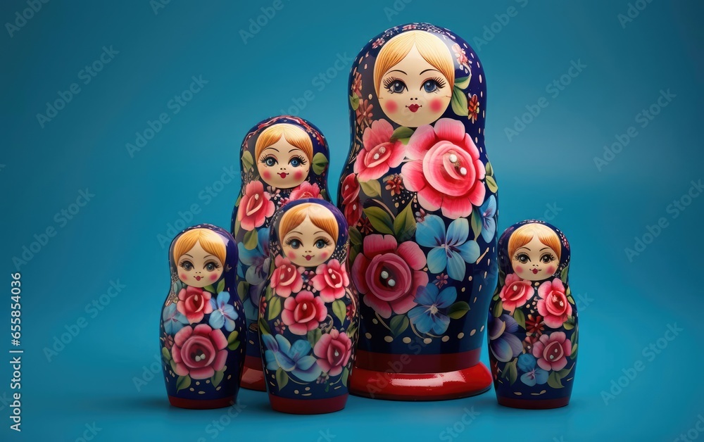 Russian nesting dolls national wooden toys