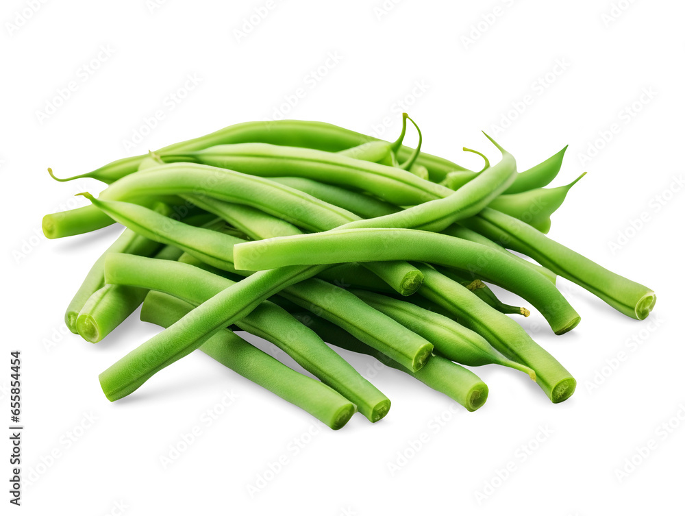 String beans isolated on transparent or white background, png String beans isolated on transparent or white background, png