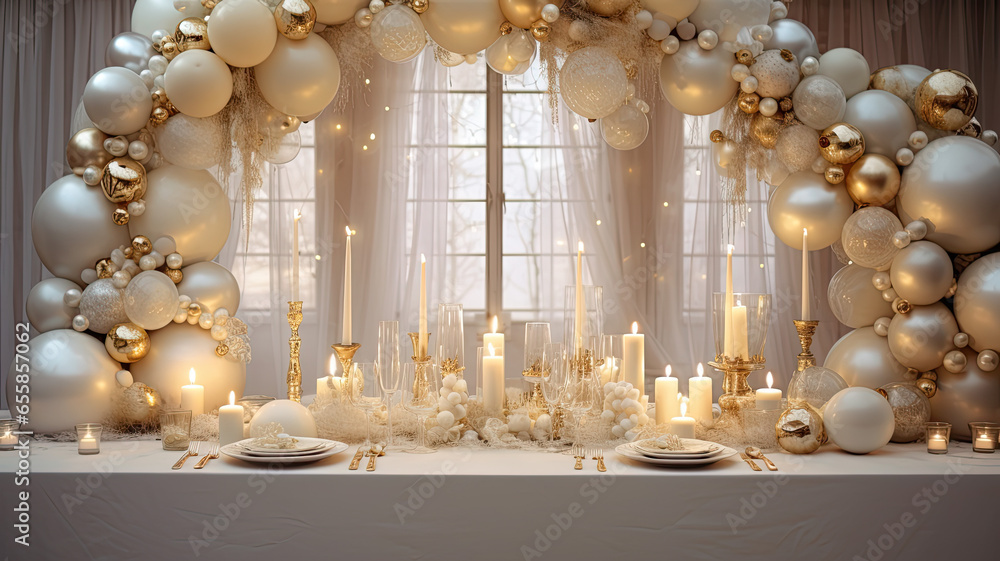 Festive Christmas Table Setting in Gold Festive Christmas Table Setting in Gold