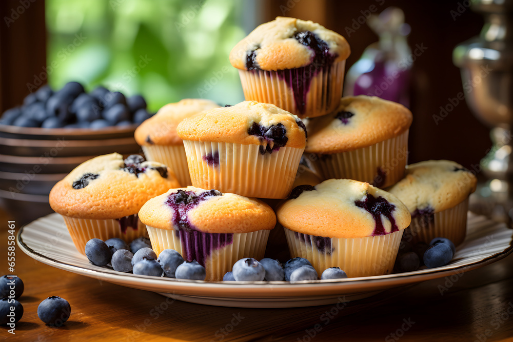 blueberry muffins, studio shot blueberry muffins, studio shot