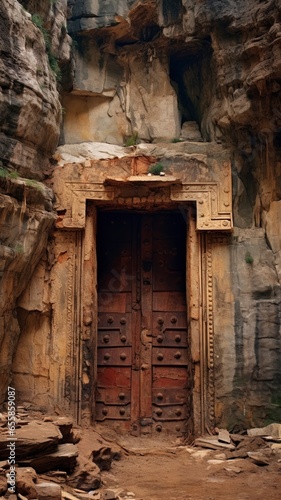 Ancient antique doors in a ...